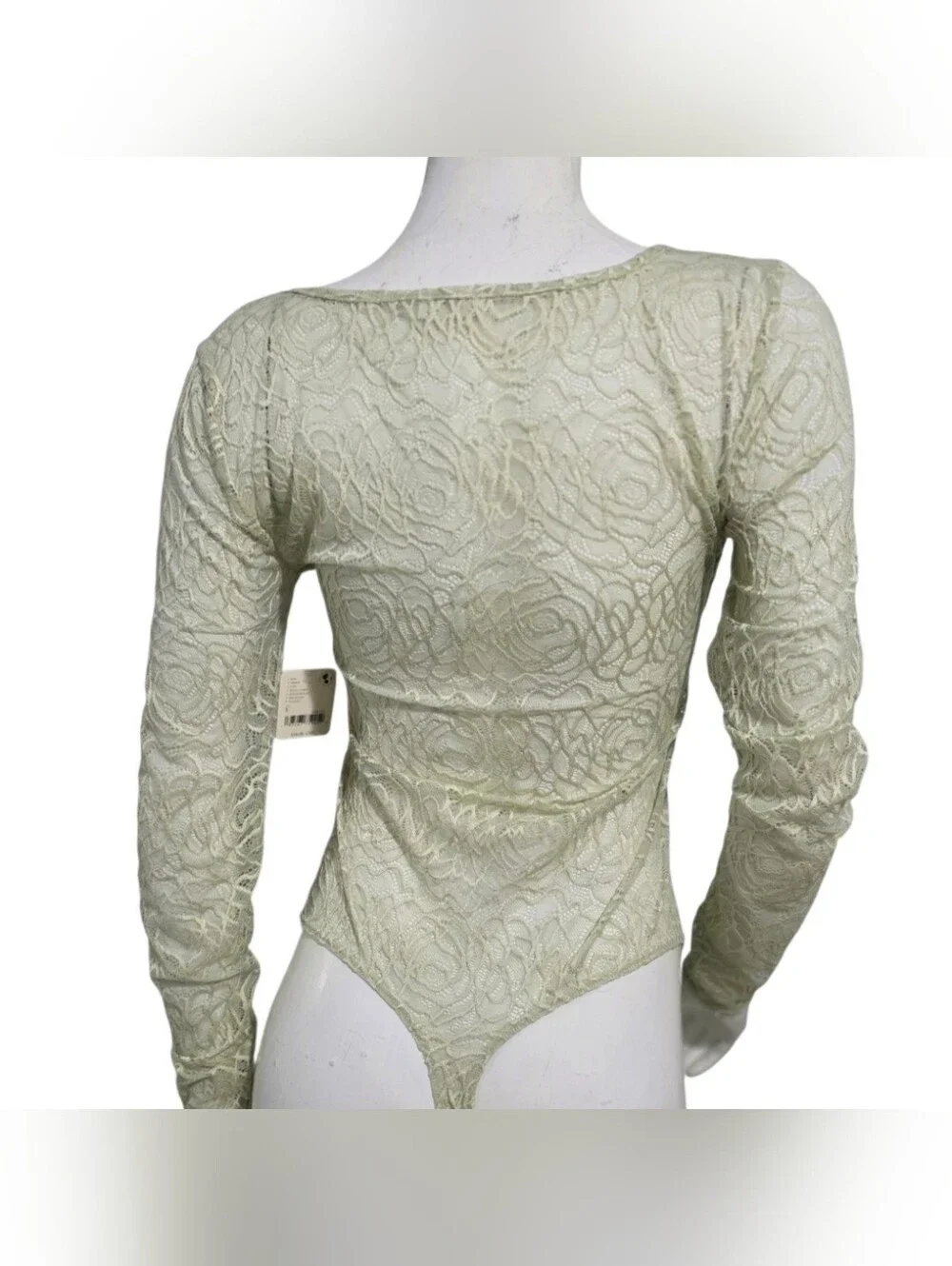 Free People In My Head Body Suit  Sheer Lace Long-Sleeve Size Small NWT